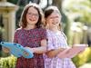 WEEKEND TELEGRAPHS SPECIAL. MUST TALK WITH PIC ED JEFF DARMANIN BEFORE PUBLISHING - Pictured is Georgie Payne and Clementine Schofield, both 7yo, who wear glasses. For a story on the increasing number of youngsters needing glasses due to heightened screen time in lockdown. Picture: Tim Hunter.