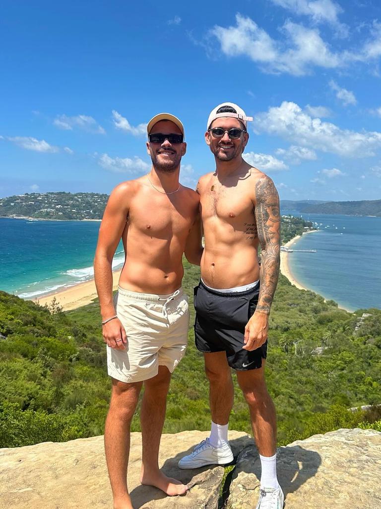 Mr Baird (left) pictured alongside his partner Luke Davies (right). Picture Instagram