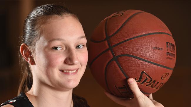 Teisha Shadwell is not letting injury stop her from playing basketball. Picture: Chris Eastman