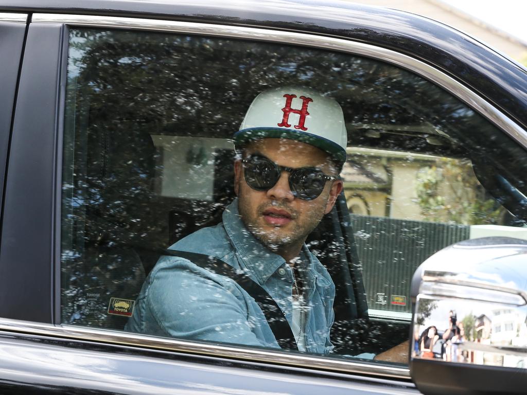 Guy Sebastian is seen leaving his home in Maroubra on Wednesday morning. Picture: NCA Newswire/Gaye Gerard