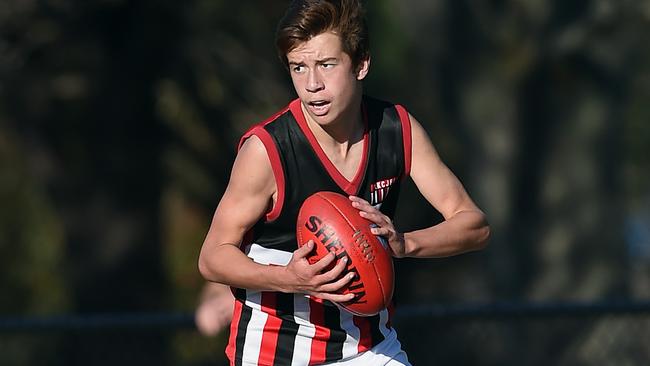 Joel Crocker as a Victorian under-15 schoolboys team member. Picture: Andy Brownbill