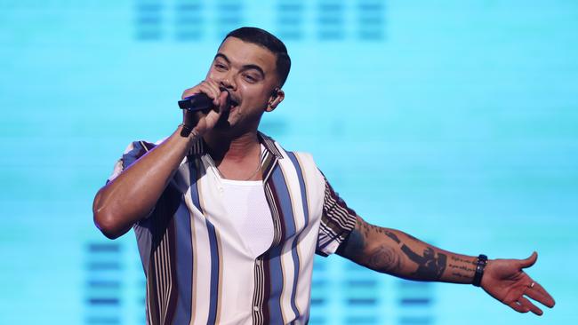 Guy Sebastian performs during the 33rd Annual ARIA Music Awards at The Star in Sydney, in 2019. Picture: AAP Image/Brendon Thorne