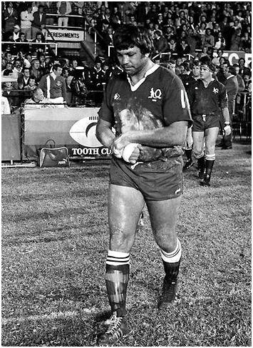 Artie Beetson leads Queensland out in the first State of Origin at Lang Park in 1980. . Picture: Contributed