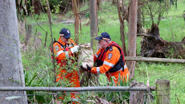 The SES has created an emergency evacuation area around the dam. Picture: Kelly Barnes