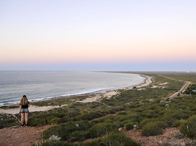 Escape. Photo Stewart Allen. View from Vlamingh Head lighthouse at sunset, Exmouth.(RAC tour of Ningaloo coast, Coral Bay and Exmouth.) Story Trevor Paddenburg. Photo Stewart Allen.