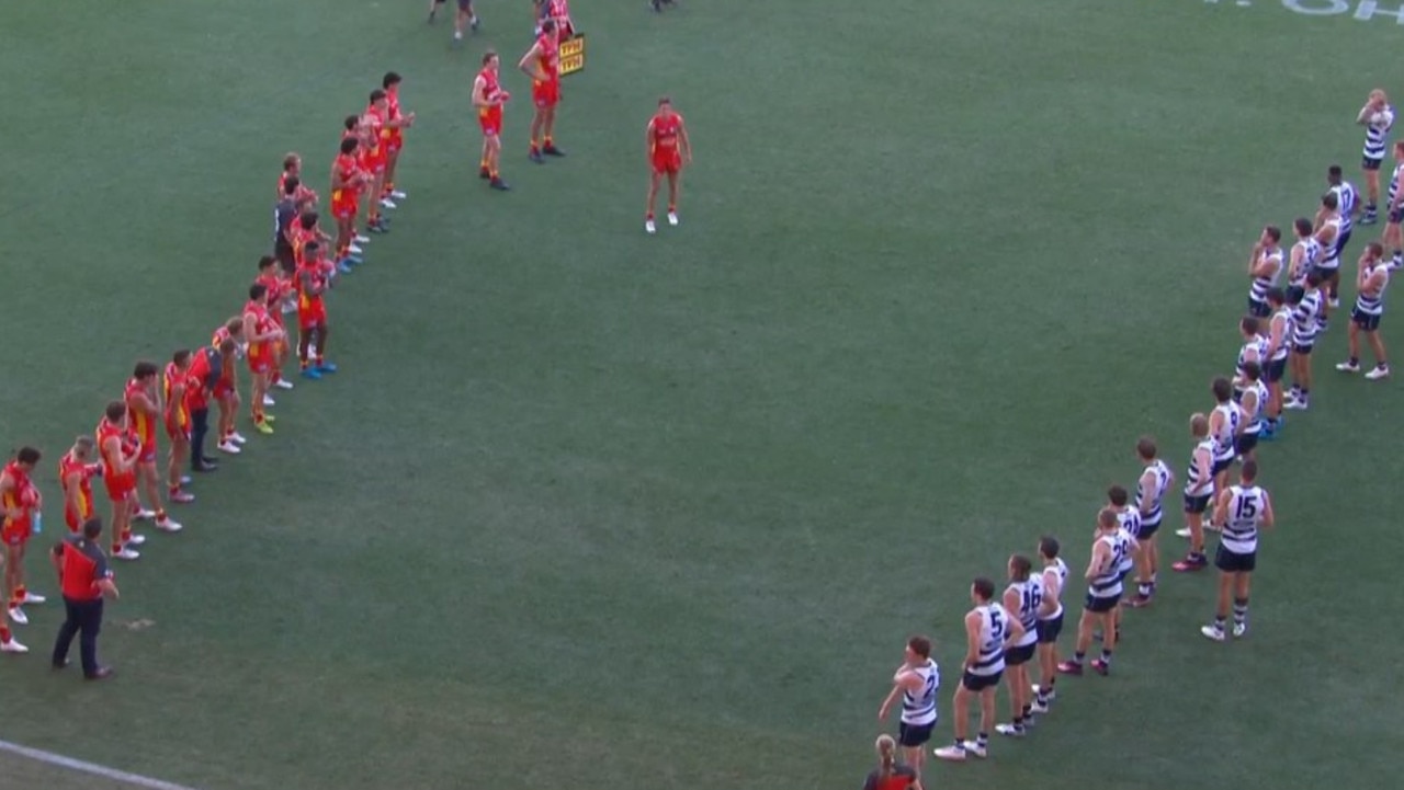 Brilliant scenes here from Geelong. Photo: Fox Sports