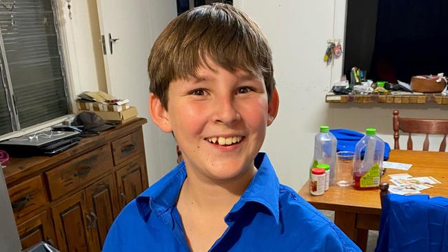 Collinsville boy Adam Ford is fighting a rare form of liver cancer. On Wednesday, March 10, Domino's Bowen is donating $2 from every pizza sold to help support Adam and the Ford family with medical costs. Photo: Contributed