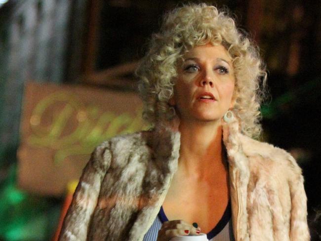 Maggie Gyllenhaal pictured filming a scene for The Deuce. Picture: Splash News