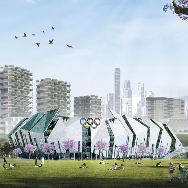 An early concept of an Olympic stadium in Brisbane. Picture: Urbis