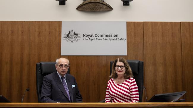 The Royal Commission Chair, the Honourable Tony Pagone QC, and Commissioner Lynelle Briggs AO. Picture: Arsineh Houspian