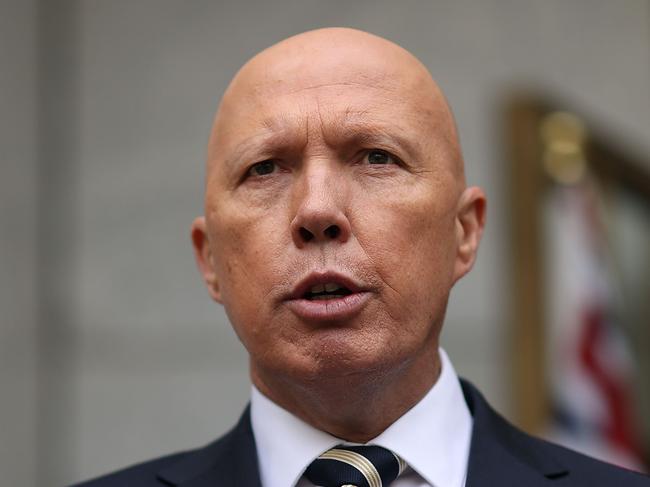 CANBERRA, AUSTRALIA NewsWire Photos AUGUST 27, 2021Defence Minister Peter Dutton during a press conference after the National Cabinet meeting. Picture: NCA NewsWire / Gary Ramage