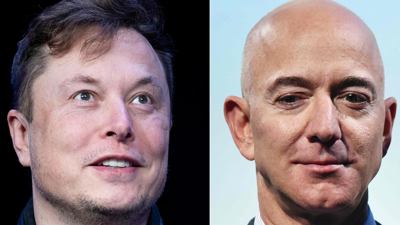 Bezos has once again overtaken Musk as the richest billionaire in the world. Picture: Brendan Smialowski and Mandel Ngan/AFP