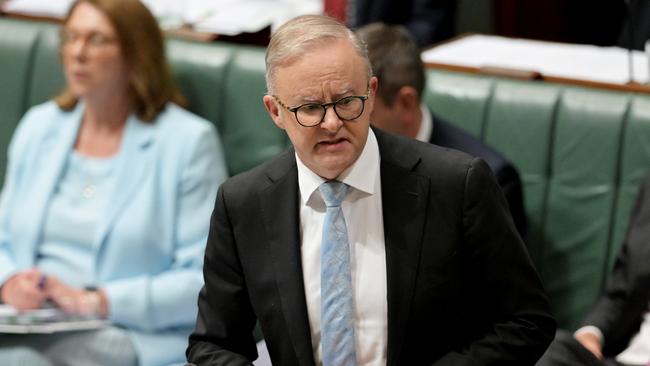 Anthony Albanese during Question Time at Parliament House. Picture: Tracey Nearmy