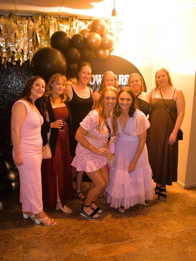 The A Grade Netball Team having a great night at the Cowwarr Saints Football &amp; Netball Club Golden Gala Ball 2024. Picture: Jack Colantuono