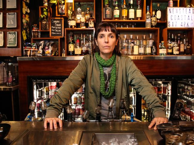 Owner of the Brewski Bar on Caxton Street, Antoinette Pollock  is currently bracing for the flow-on effects of rising electricity prices.  picture: Zak Simmonds