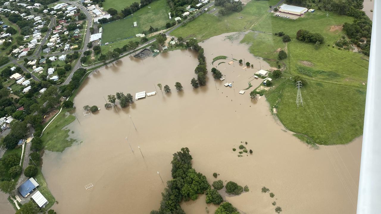 Photos of flooding around Gympie captured by Paul McKeown, chief pilot Wide Bay Air Charter.