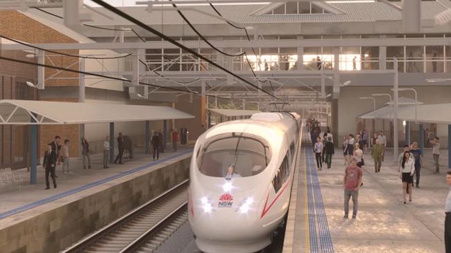 The fast rail network would see the journey of Sydney to Canberra drop to one hour. Picture: Supplied