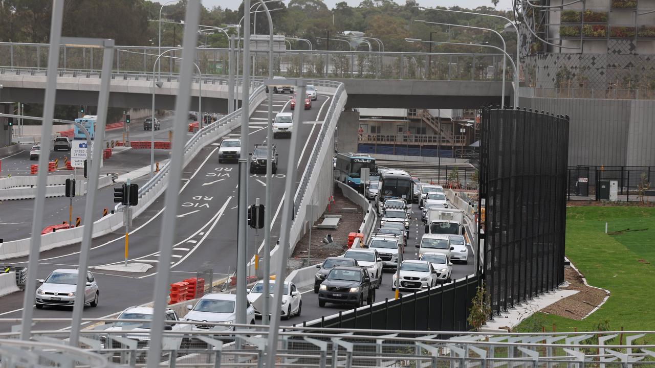 The Inner West council have asked the NSW government for plans on how it intends to prevent traffic gridlock on the Rozelle Interchange when school returns in two weeks time. Picture: Rohan Kelly