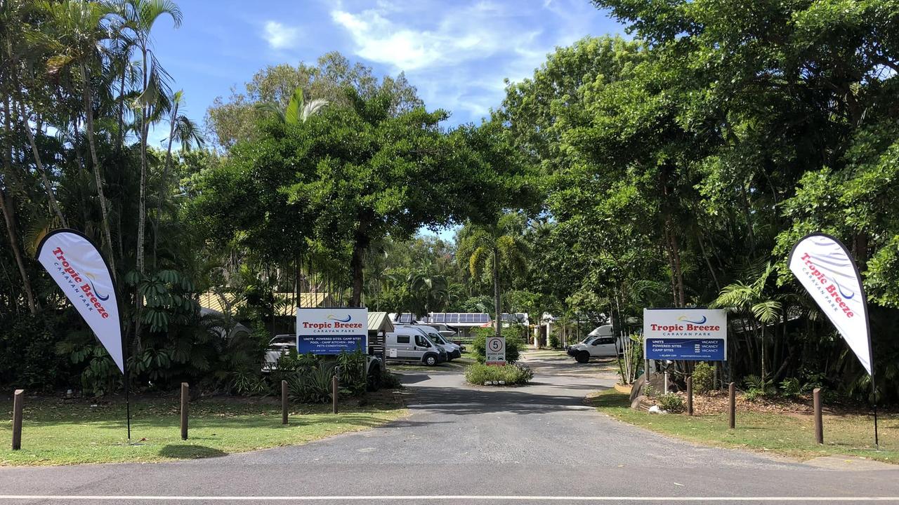 Tropic Breeze Caravan Park in Port Douglas is located just a quick walk from the beach. Picture: Tropic Breeze Caravan Park / Facebook