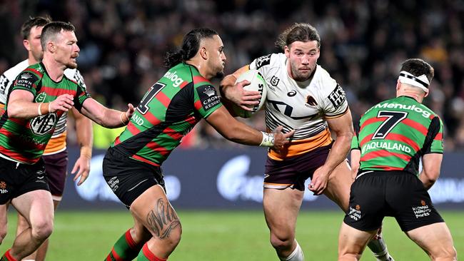 The Rabbitohs leaky defence gave up 505 points in 2023. Picture: Bradley Kanaris/Getty Images