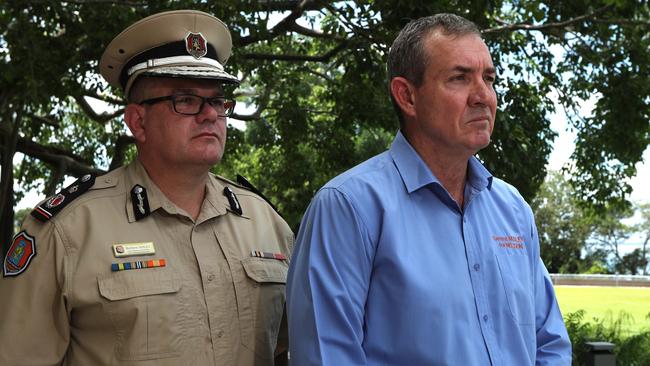 Corrections Commissioner Matthew Varley and Deputy Chief Minister Gerard Maley on Monday December 30. Picture: Zizi Averill