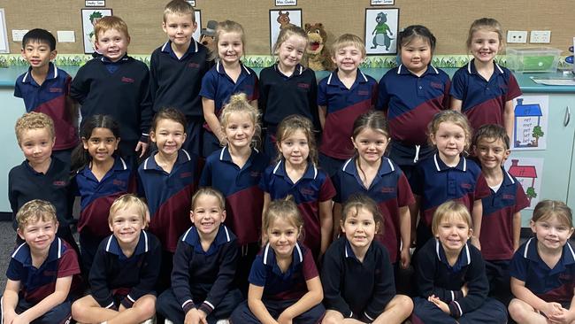 Genesis Christian College Prep Red: Back row: Zetheon, Stephan, Carlu, Grace, Amy, Matteo, Isabella and Sophie. Middle row: Chase, Ivy, Ava, Mayah, Camille, Elin, Alice and Hunter. Front row: Knox, Riley, Elias, Havana, Hannah, Chloe and Emily. PHOTO: Penelope Pelecas