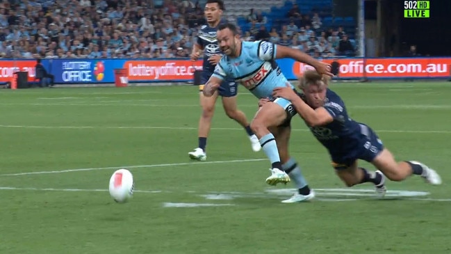 Cotter knew he'd made a mistake. Photo: Fox Sports