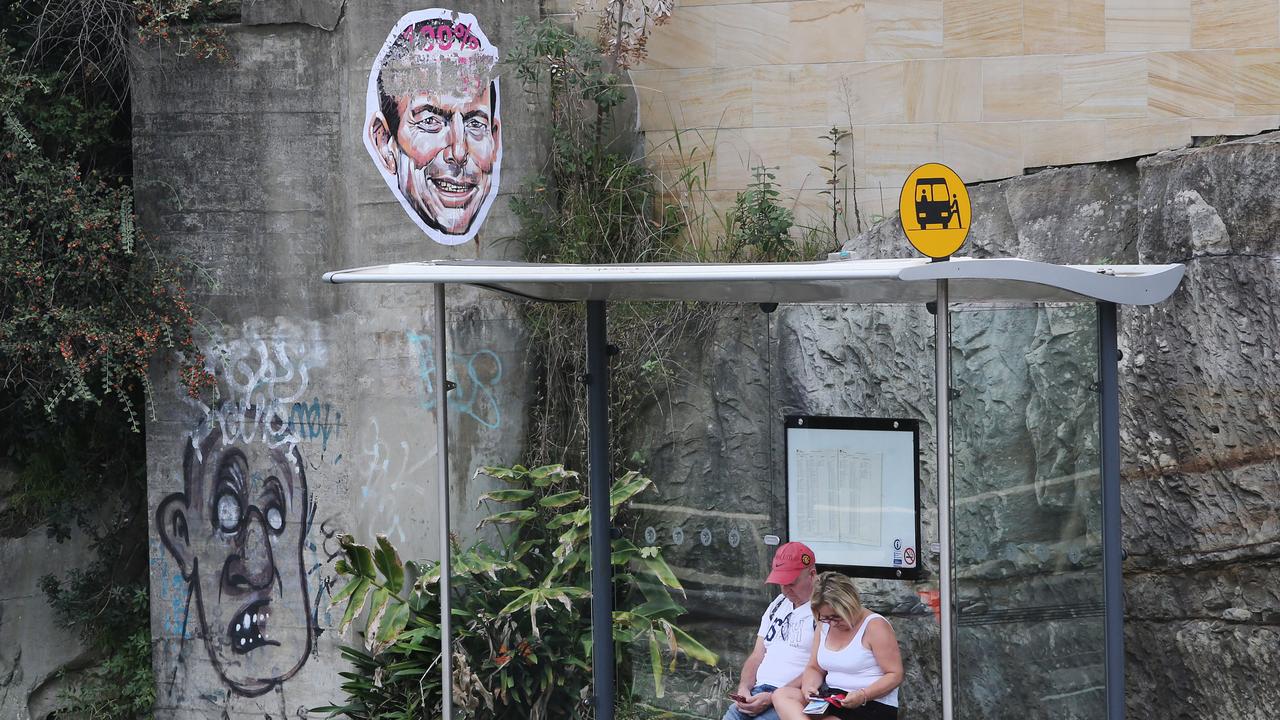 A poster on Manly Road near the Spit Bridge. Picture: Richard Dobson