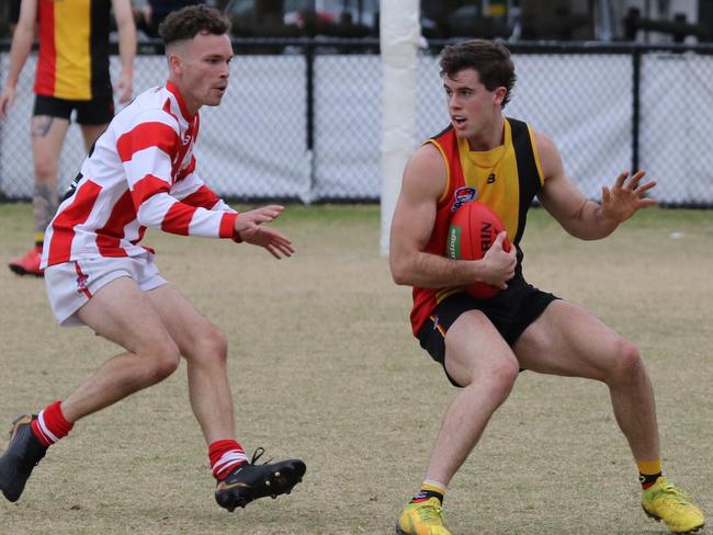 Austin Johnson in action for the Rosellas last Saturday. Pic: Andrew Keech, Cheltenham FNC