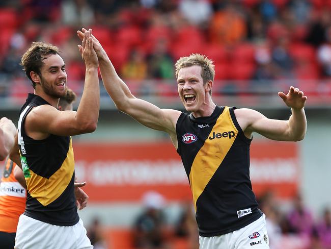 Richmond's Jack Riewoldt polled three votes for his 11-goal haul against GWS. Picture: Phil Hillyard