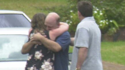 Courtney’s family members after her murder on the NSW central coast in 2001.