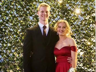 School Captains Mack Rogers and Zante Sloane arriving to the Proserpine State High School Year 12 Formal held at the Whitsunday Marine Club on Wednesday, November 16, 2022.