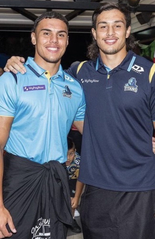 Iszac faasuamaleaui and brother Tino for the Gold Coast Titans