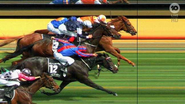 The photo finish. Picture: Channel 10