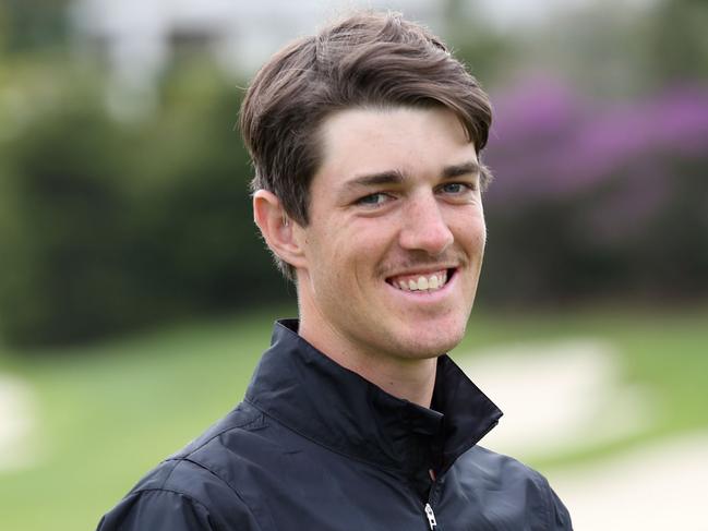 Jack McLeod of The Australian Deaf Golf team playing the Pymble Golf Club Pennant team in a match play format.