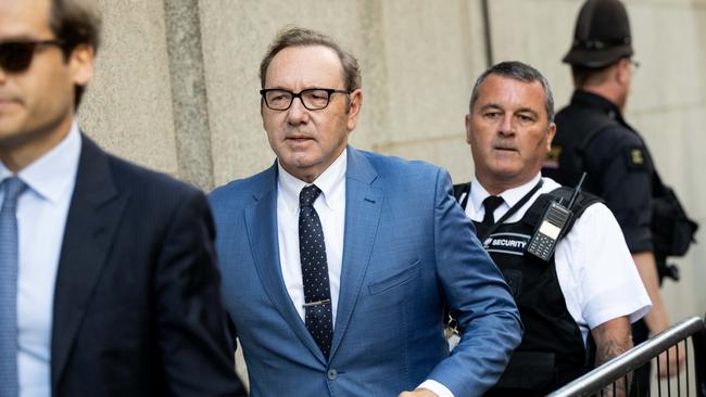 Kevin Spacey arrives at The Old Bailey Court in London, England. Picture: Getty Images