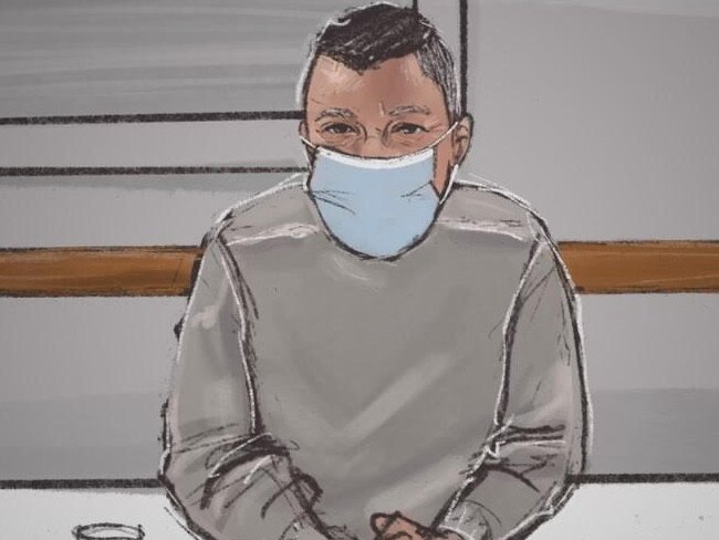 Greg Lynn appears in court. Sketch: Mollie McPherson