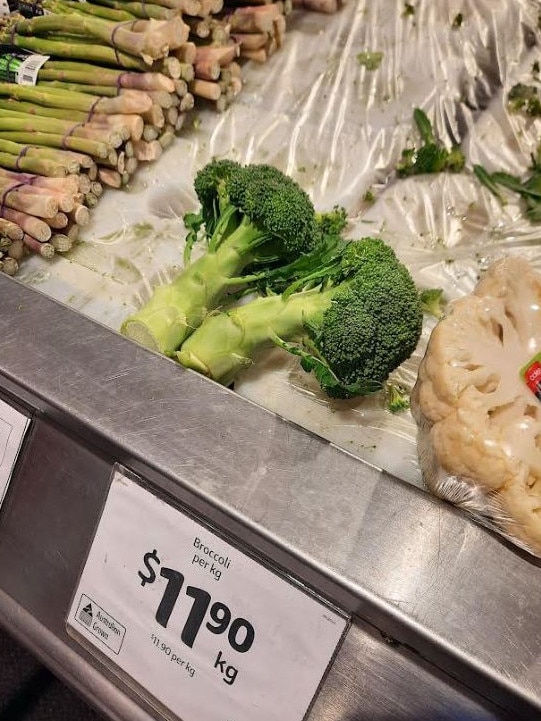 The cost of broccoli is also going up.