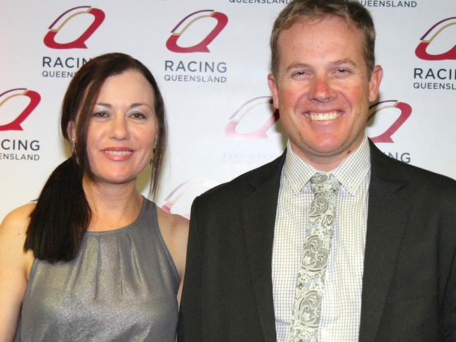 Supplied image of Brisbane harness racing identities Vicki Rasmussen and Shane Graham.