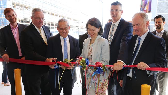 Blacktown Hospital's new car park is opened by Premier Gladys Berejiklian and patient John Riffel. Picture: Supplied