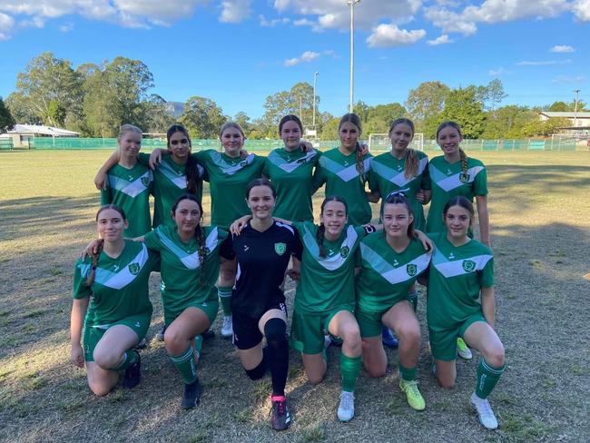 The Beerwah Glasshouse under-16 girls team is the Junior Team of the Week. Picture: Football Qld.