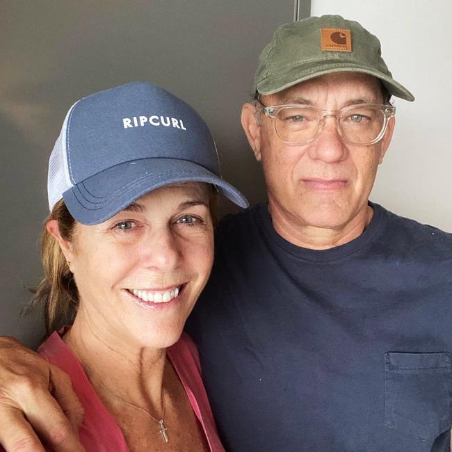 Rita Wilson and Tom Hanks while recovering from coronavirus. Picture: Instagram