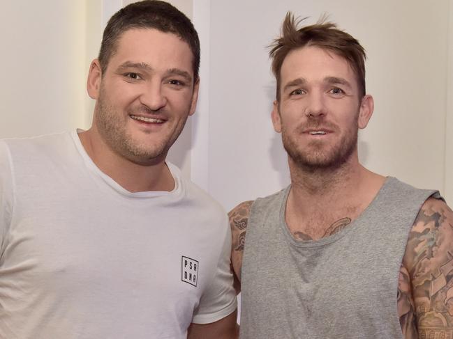 The Footy Show returned last night for 2018. Brendan Fevola and Dane Swan. Picture: Supplied