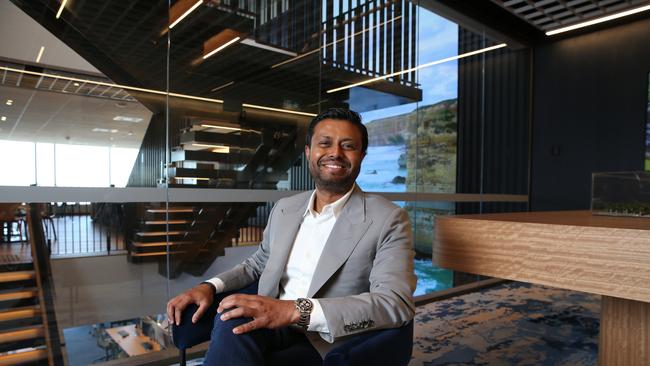 Airtrunk founder and CEO Robin Khuda says the company is supporting the AI growth plans of the world’s biggest tech companies. Picture: Britta Campion/The Australian