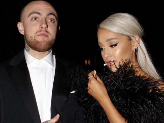 Mac Miller and singer Ariana Grande in March 2018. Picture: GC Images