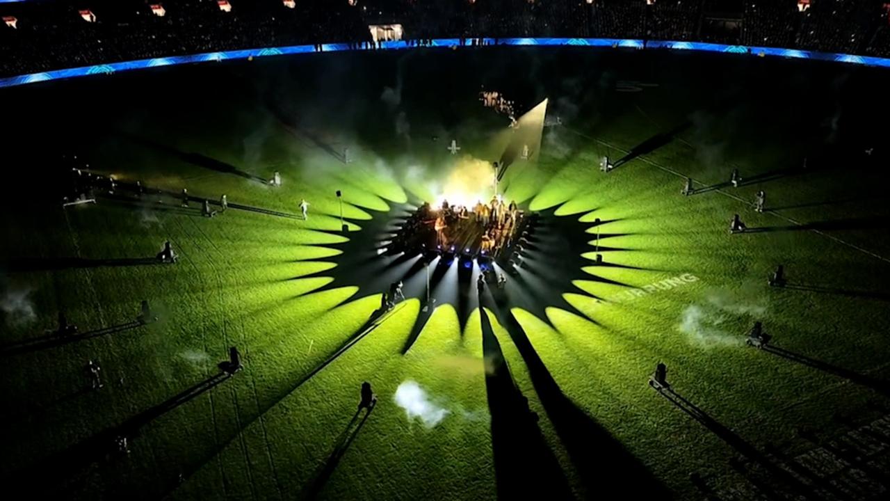 Part of the spectacular show at the MCG. Photo: Fox Sports