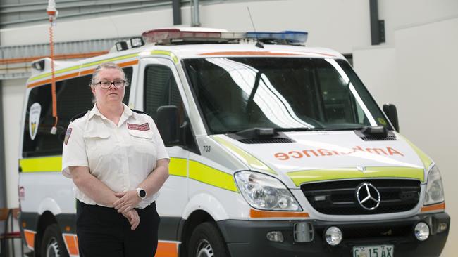 Intensive Care Paramedic Simone Haigh recently pushed for an inquiry into mental health support for emergency workers. Pictured at the Latrobe Ambulance Station. Picture: CHRIS KIDD