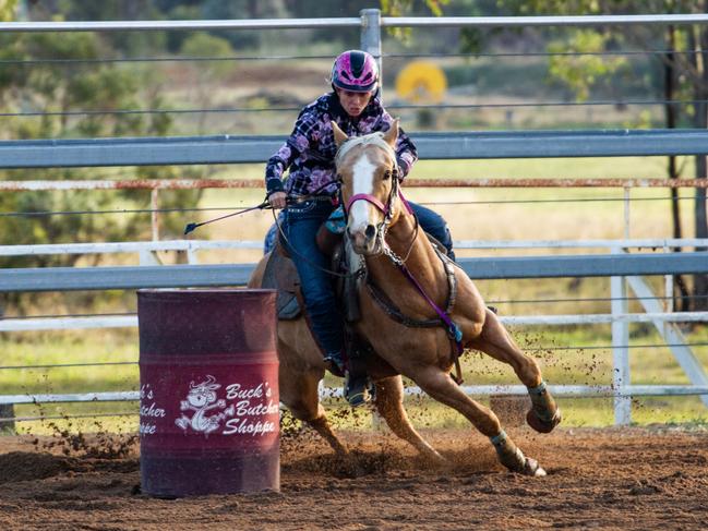 Angeline Kattenberg riding Leo.