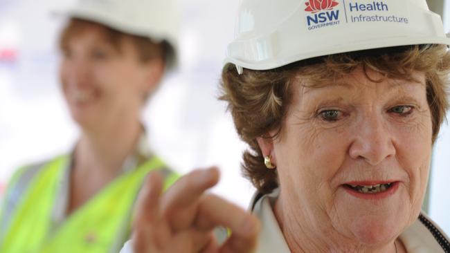 Minister for Health, Jillian Skinner celebrating the beginning of construction work on the new multistorey car park at Nepean Hospital in 2012.