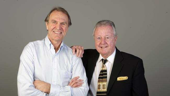 Radio presenter Graham Cornes (l) with Ken 'KG' Cunningham.